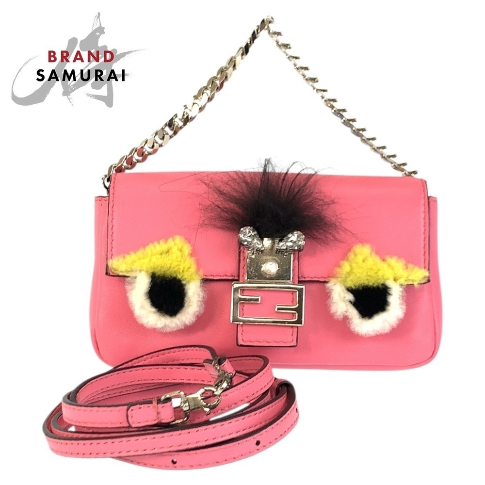 Fendi Monster Baguette bag pink Shoulder Handbag